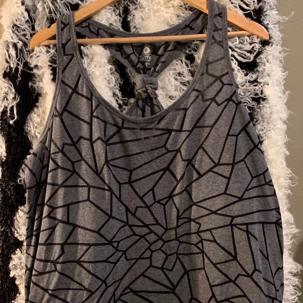Old Navy Active Racerback Tank Gray & Black 1X